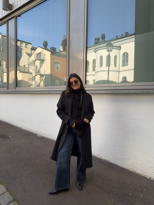 Rosa Wool Blend Coat - Black  - Image 3