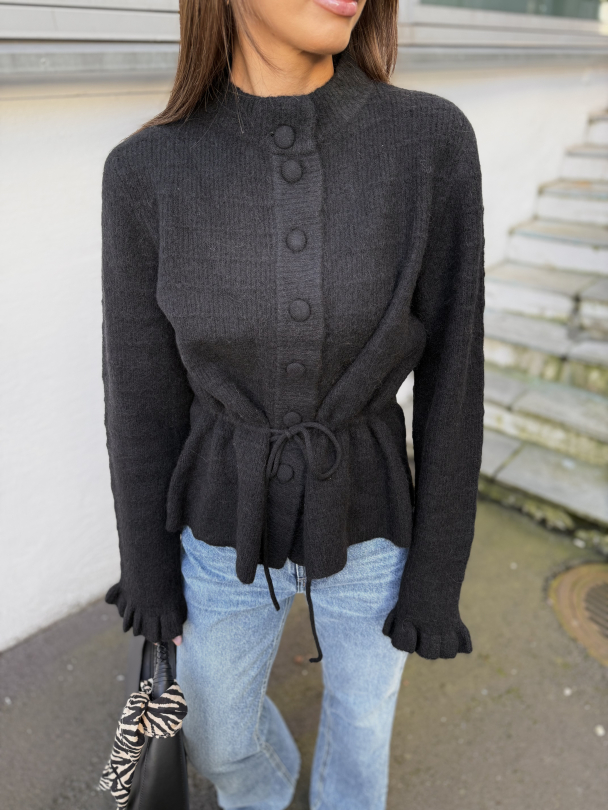 Thellis Knit Cardigan - Black - Image 1