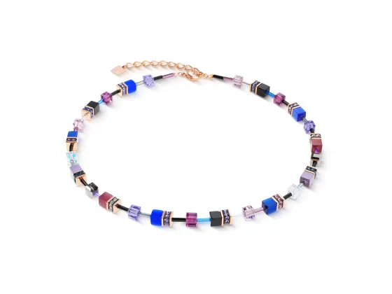 GEOCUBE Necklace Iconic Blue Moon Rose Gold