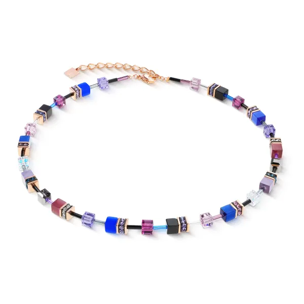GEOCUBE Necklace Iconic Blue Moon Rose Gold