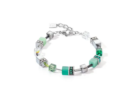 GEOCUBE Bracelet Iconic Silver & Green