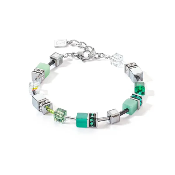 GEOCUBE Bracelet Iconic Silver & Green