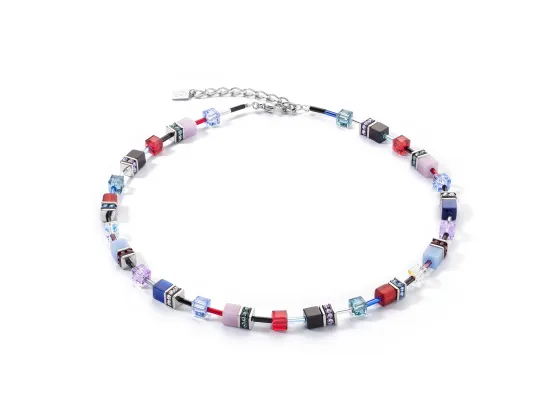 GEOCUBE Necklace Iconic Silver & Royal