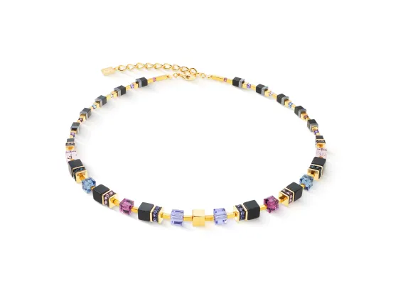 GEOCUBE Necklace Precious Classic Blue Moon & Gold