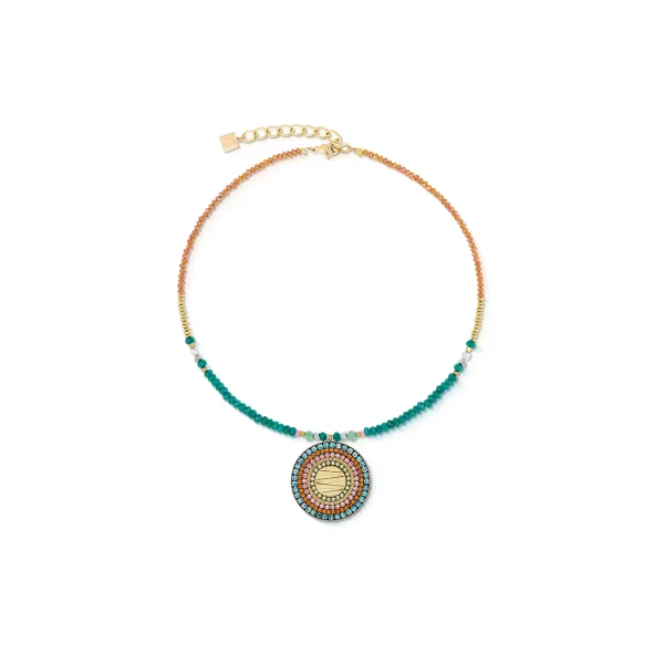 GEOCUBE Necklace Amulet Modern Future Gold Multicolour Boho