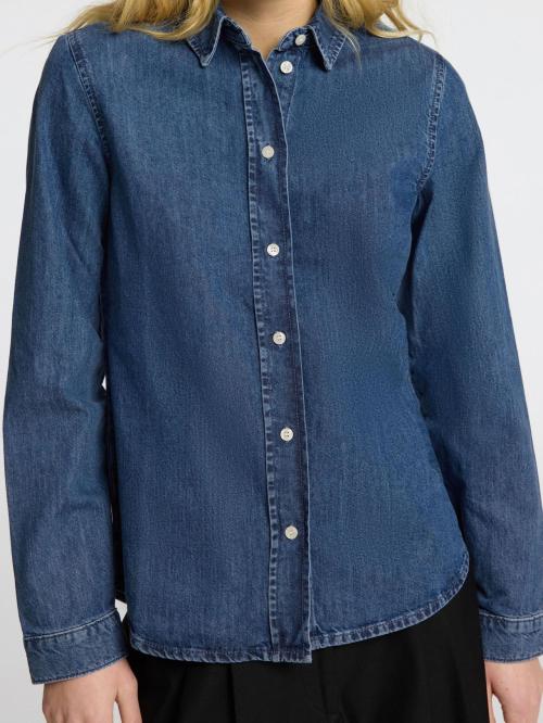 Bea Noa Regular Shirt - Medium Denim Blue 