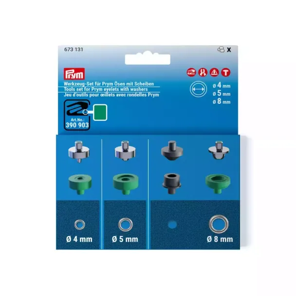 Prym Vario Tools set 673 131– For Maljer Ø4, Ø5 og Ø8