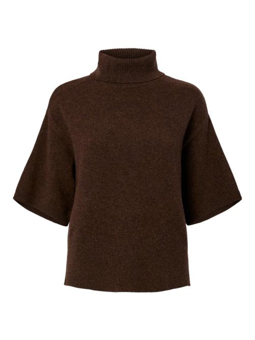 Emila 2/4 Wool Knit Pullover - Chocolate Brown 