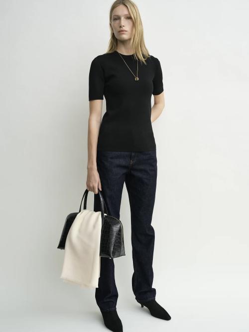 Compact Knit Tee Black