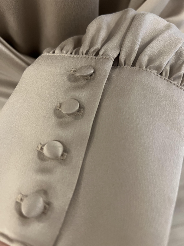 Amuse Anais silkebluse, Champagne - Image 3