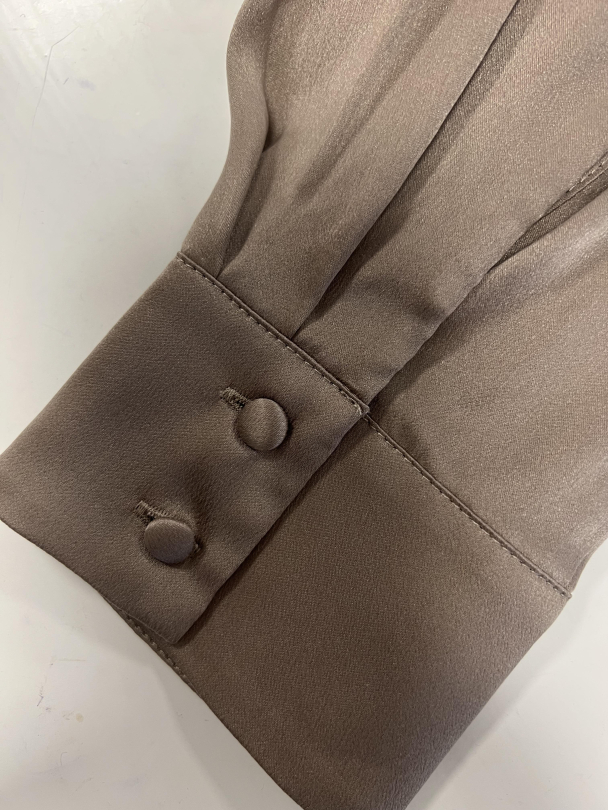 Amuse Ada silkebluse, Nougat - Image 3