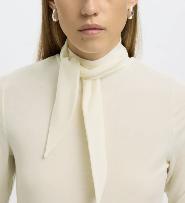 Lina Lano High Neck Top - Egret  - Image 2