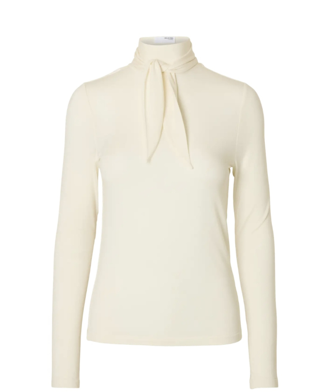 Lina Lano High Neck Top - Egret  - Image 3