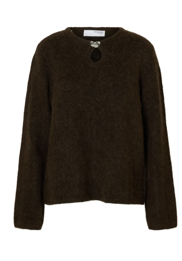 Lulu Brushed Knit Keyhole O-Neck - Delicioso - Image 2