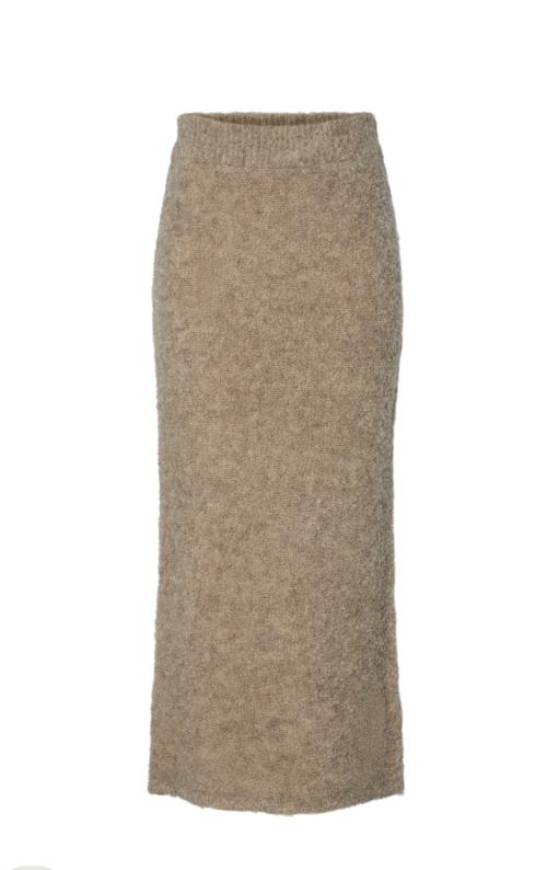 Plyra Ankle Knit Skirt - Warm Taupe