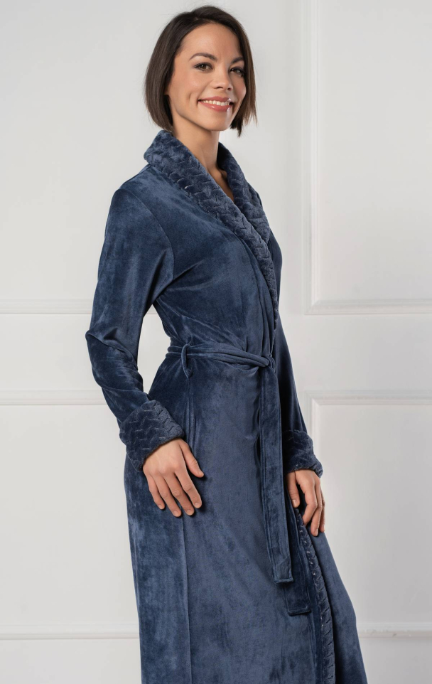 Loveland Bamboo Nicky velour, Nightblue - Image 1