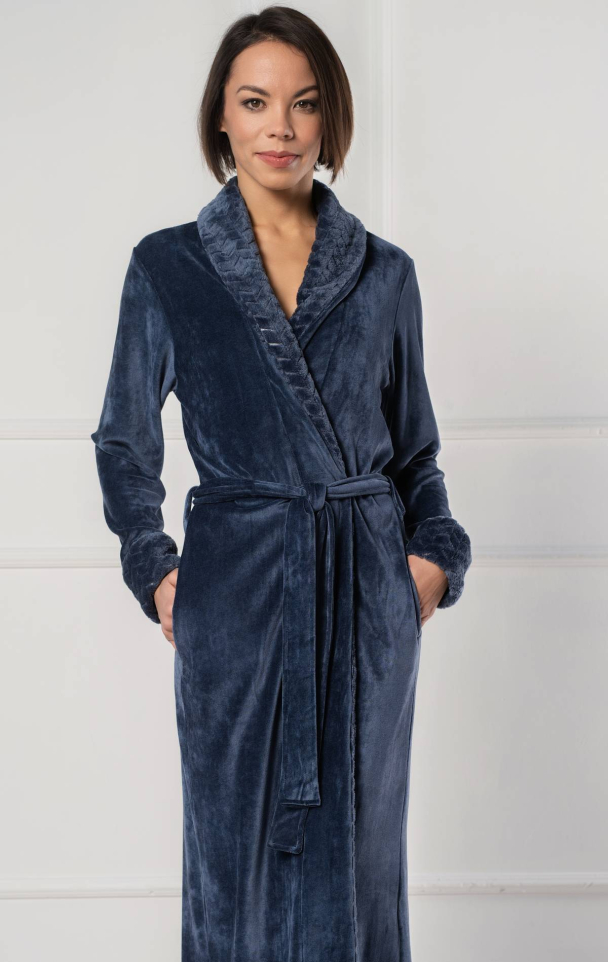 Loveland Bamboo Nicky velour, Nightblue - Image 2