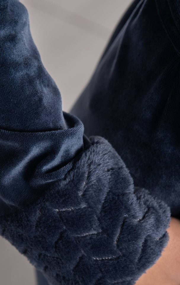 Loveland Bamboo Nicky velour, Nightblue - Image 4