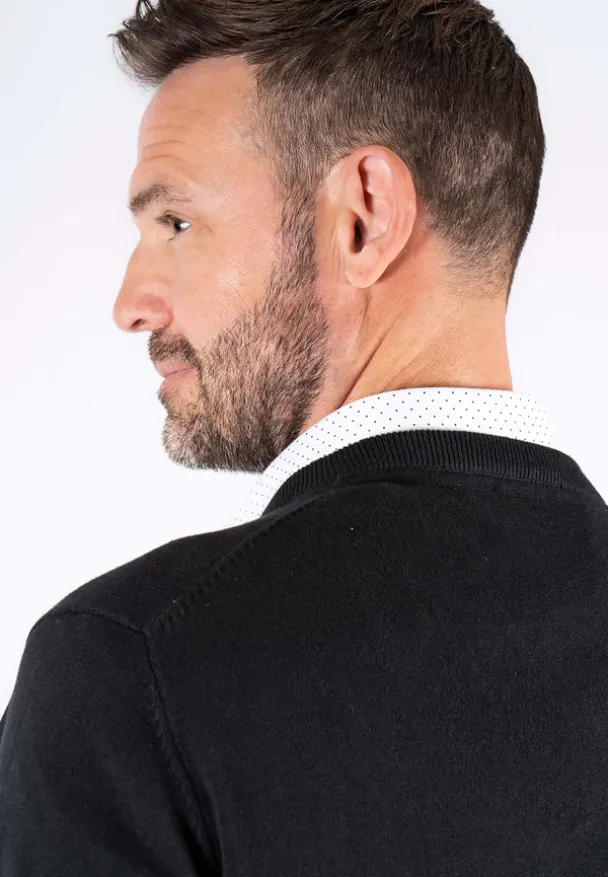 Malcom v-neck genser, svart - Image 4