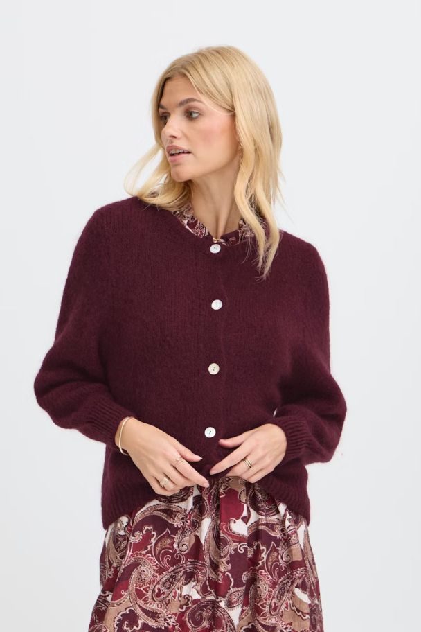 SBGulvig cardigan, burgunder - Image 1