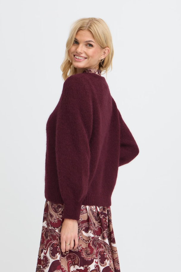 SBGulvig cardigan, burgunder - Image 2