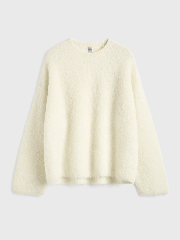 Boxy Bouclé Knit Milk - Image 3