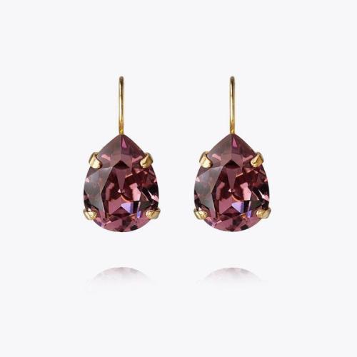Mini Drop Clasp Earrings - Burgundy 