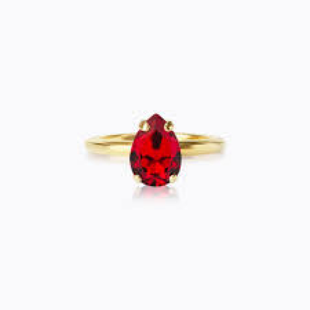 Petite Drop Ring - Light Siam