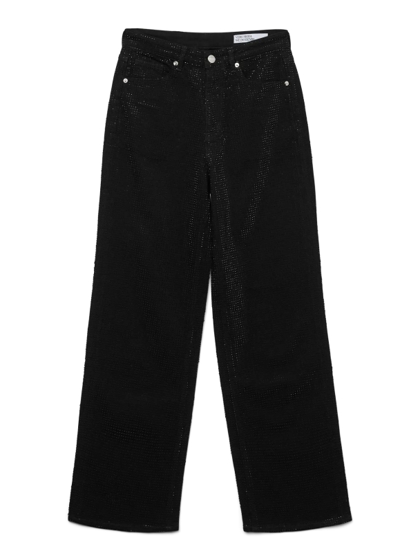 Tessa Rhinestone Wide Jeans - Image 3