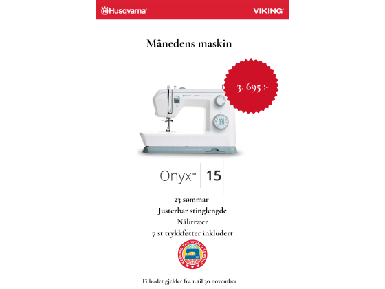 HUSQVARNA® VIKING® ONYX™ 15 Symaskin