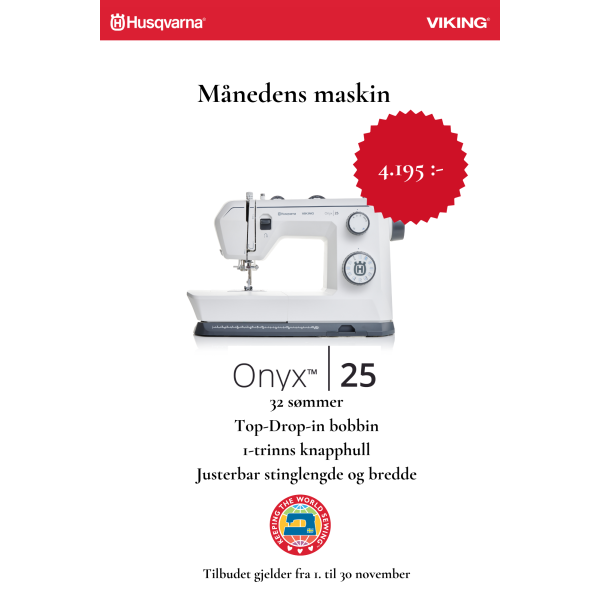 Husqvarna Viking ONYX 25 Symaskin