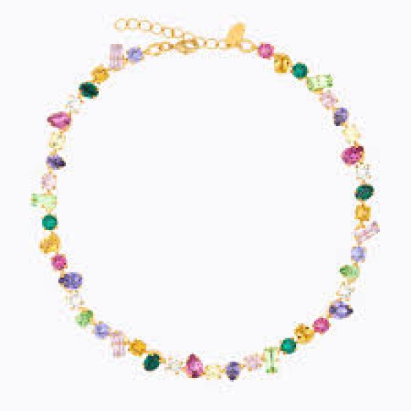 Noelle Statement Necklace - Gold/Festive Combo