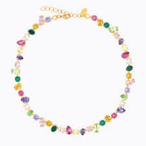 Noelle Statement Necklace - Gold/Festive Combo