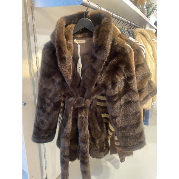 Malena Fake Fur Jacket Brown