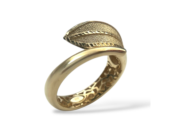 Klosterfoss Vintage - Gult gullring blad 585