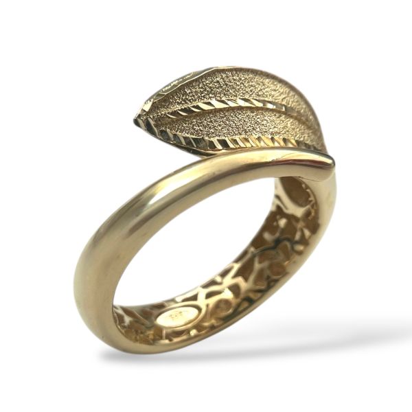 Klosterfoss Vintage - Gult gullring blad 585