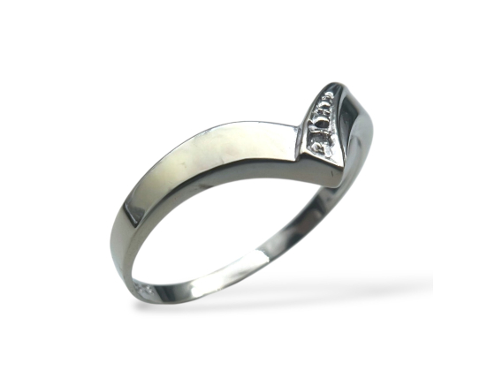 Klosterfoss Vintage - Hvit gullring dia 585