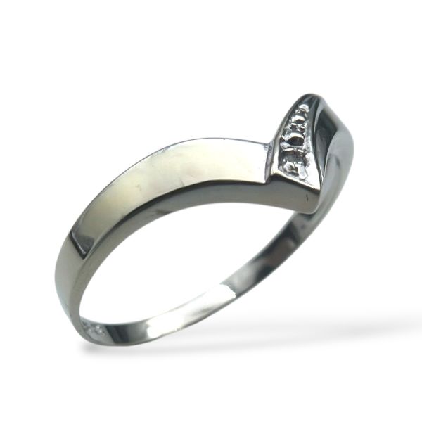 Klosterfoss Vintage - Hvit gullring dia 585