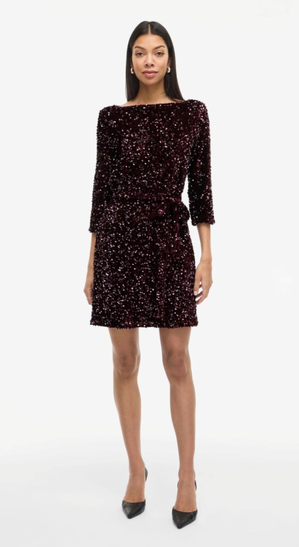 Faith Boatneck 3/4 Dress - Fig  - Image 2