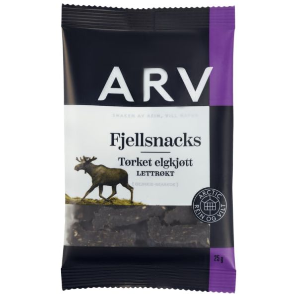 Fjellsnacks Elgkjøtt Tørket 25g Arv