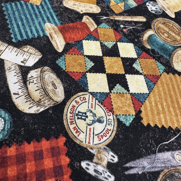 Blå lappeteknikk sysaker - Image 2