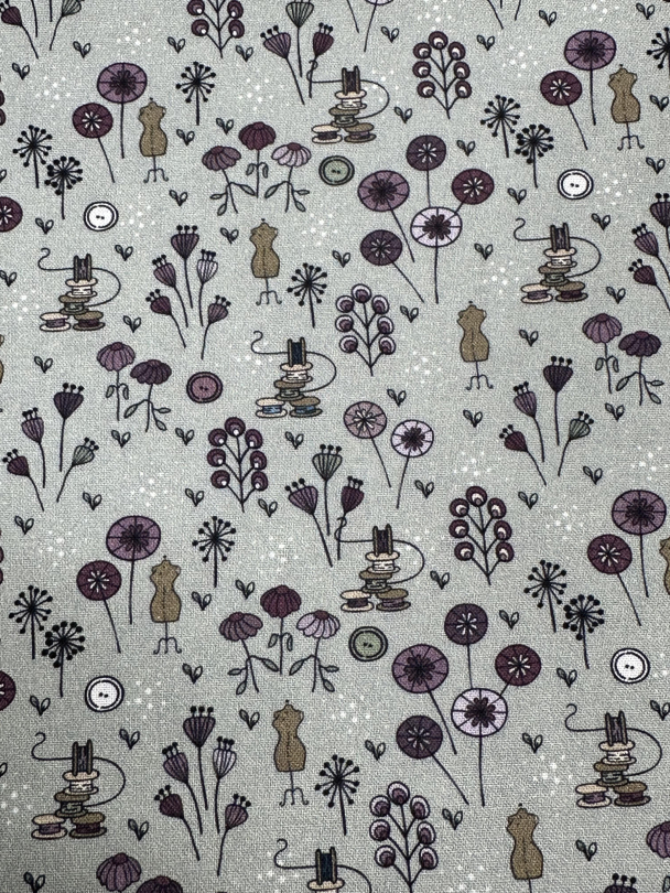 Bobbins & Blooms- lilla småprint sysaker - Image 2
