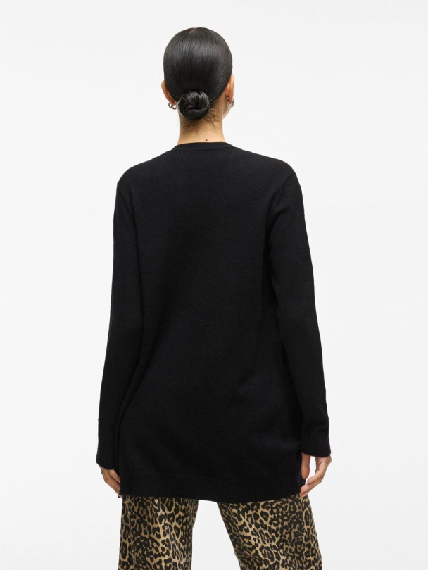 Viril open knit cardigan, svart - Image 6