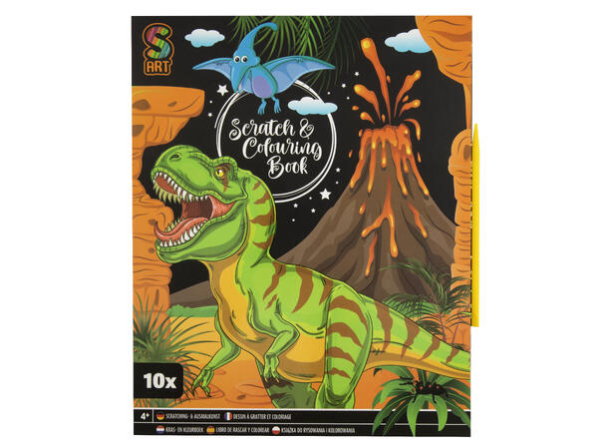Scratch og tegnebok, dinosaur - Image 1