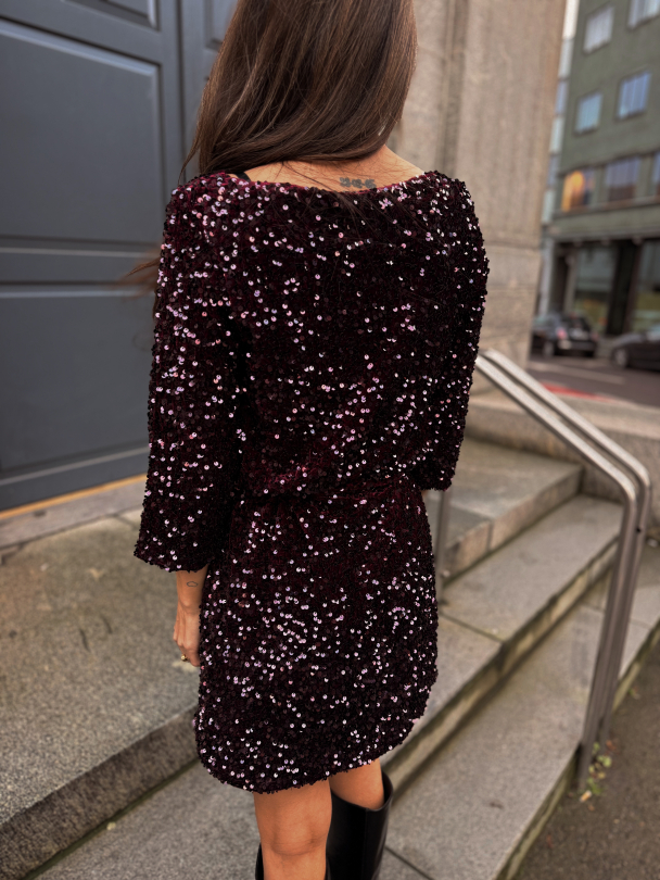 Faith Boatneck 3/4 Dress - Fig  - Image 4