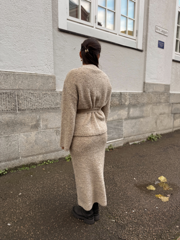Plyra Knit Cardigan - Warm Taupe - Image 5