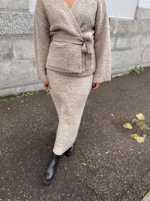 Plyra Ankle Knit Skirt - Warm Taupe