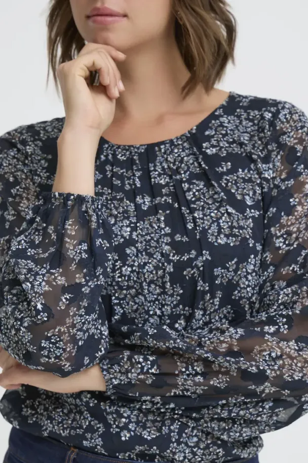 FRChay bluse, blå - Image 4