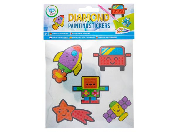 Diamond painting stickers, 5 deler - Image 3
