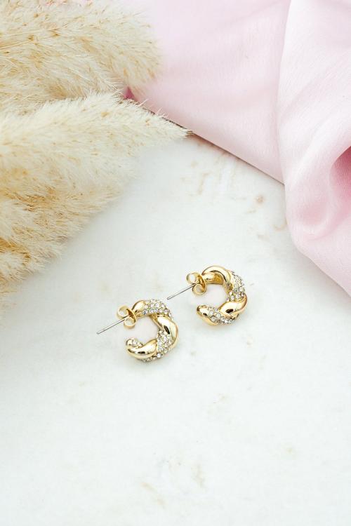 Evelina Hoops Crystal 